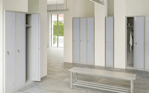 JP - 300 N skříň kovová 1-dveřová 1850x500x300 mm, šedá