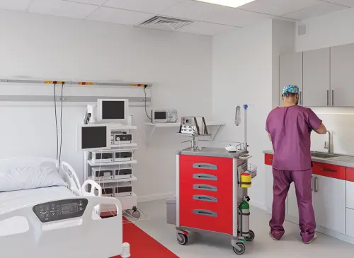 EMG - 01 vozík zdravotnický Emergency, červená