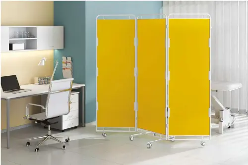 Zástěna D, 3 - dílná, žlutá