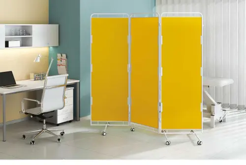 Zástěna E, 2 - dílná, žlutá