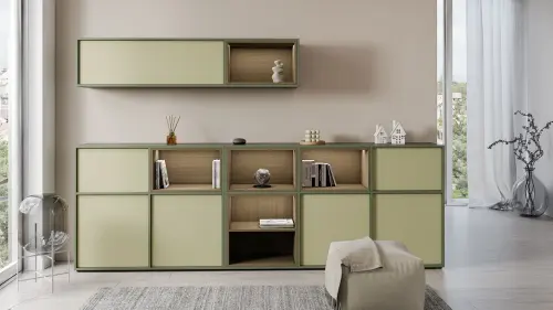 ERY H1831 L horní modul, 1-výklop/nika, 390x1800x400, levý, zelená