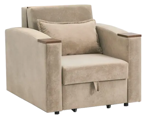 KOMFORT, křeslo rozkládací ergonomické, barva krémová