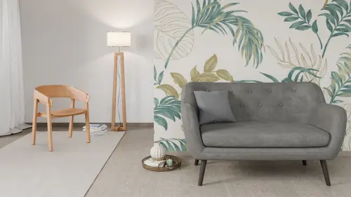 MONARCH - 1, křeslo, tmavé dřevo, čalouněné, látka tmavě šedá