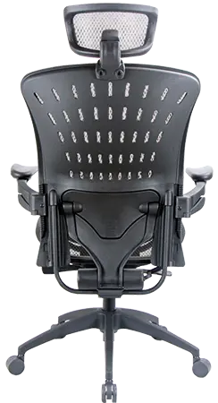 FORTE LUX židle kancelářská s podhlavníkem a bederní opěrkou, kříž nylon, MESH černá