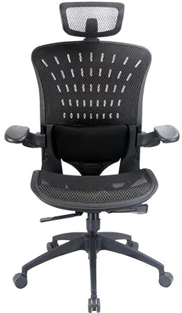 FORTE LUX židle kancelářská s podhlavníkem a bederní opěrkou, kříž nylon, MESH černá