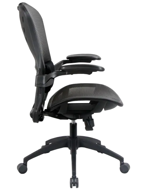 FORTE židle kancelářská s bederní opěrkou, kříž nylon, MESH černá