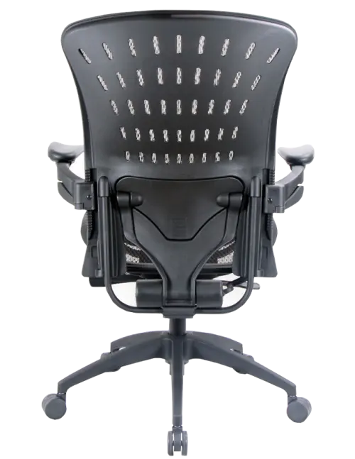 FORTE židle kancelářská s bederní opěrkou, kříž nylon, MESH černá