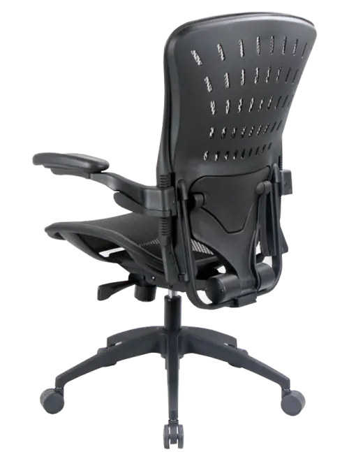 FORTE židle kancelářská s bederní opěrkou, kříž nylon, MESH černá