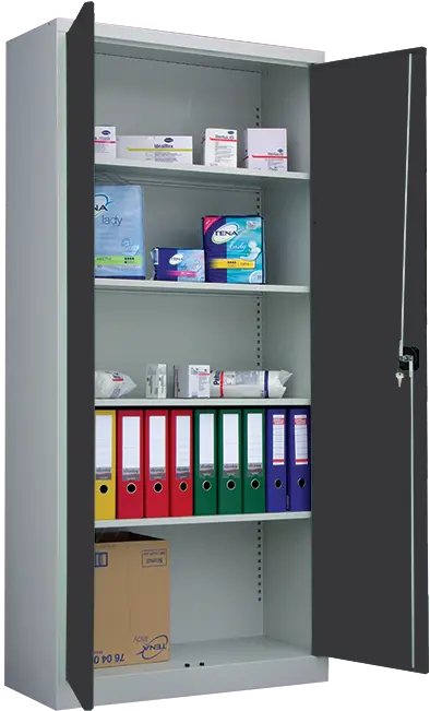 JP - 900 NX skříň policová, 1950x900x400 mm, šedá/antracit