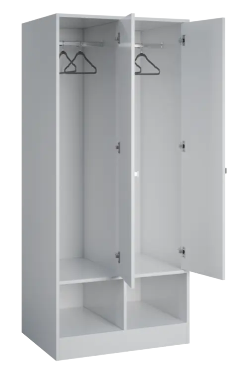 QN 5 - 8STN skříň šatní, 2-dveřová, pravá, 1830x400x400, bílá/blankyt