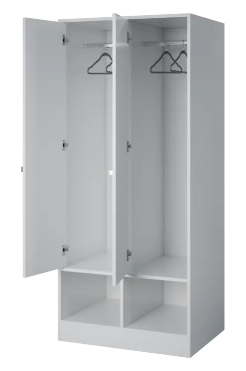 QN 5 - 8STN skříň šatní, 2-dveřová, levá, 1830x400x400, bílá/pomeranč