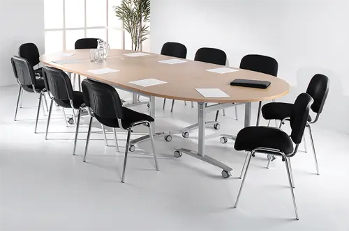 MESSINA CR židle konferenční, kostra chrom, koženka pastelově zelená