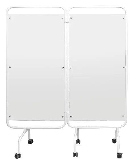 ZPL - 2 zástěna 2-dílná, skládací, pojízdná, bílá