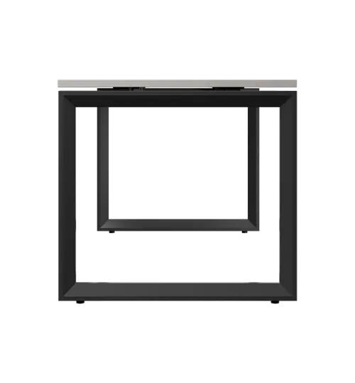 SET-O 348 stůl kancelářský, kovová podnož černá + kontejner pojízdný, 3-zásuvkový, ořech světlý