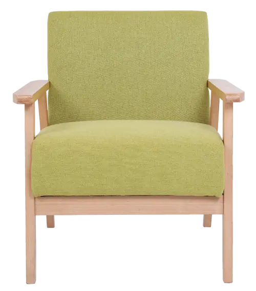 DOROTY křeslo čalouněné, kostra buk, látka zelený melír