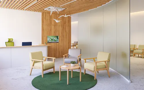 DOROTY křeslo čalouněné, kostra buk, látka béžový melír