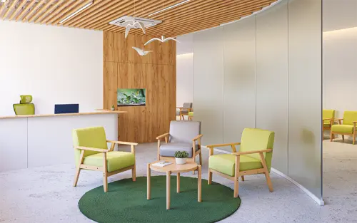 DOROTY křeslo čalouněné, kostra buk, koženka šedá