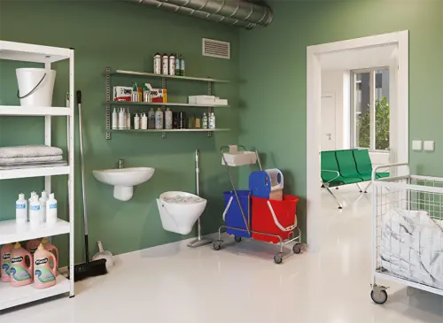 UV 2/25 - úklidový vozík, dvojitý, 2x25 l