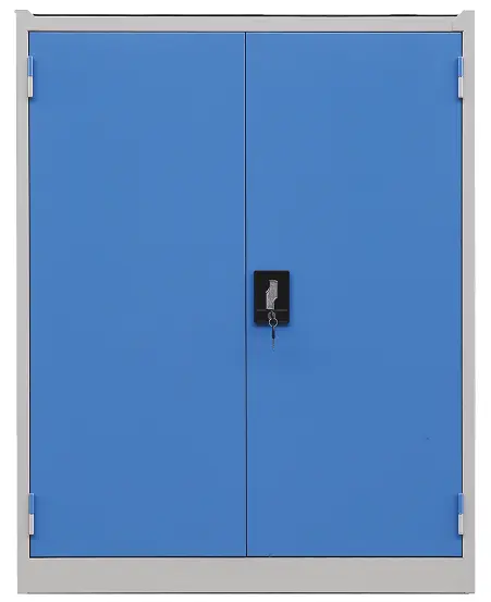 DS - 191 - skříň úložná, 2 police, uzamykatelná, ocel, šedomodrá