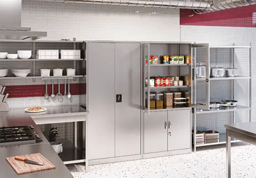 NJP - 892 - skříň nerezová, 1850x900x400, úložná