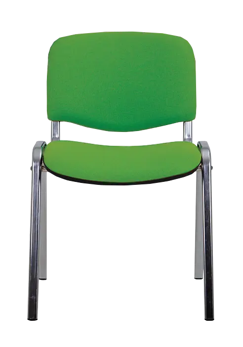 ANCONA CR židle konferenční, kostra chrom, látka zelená