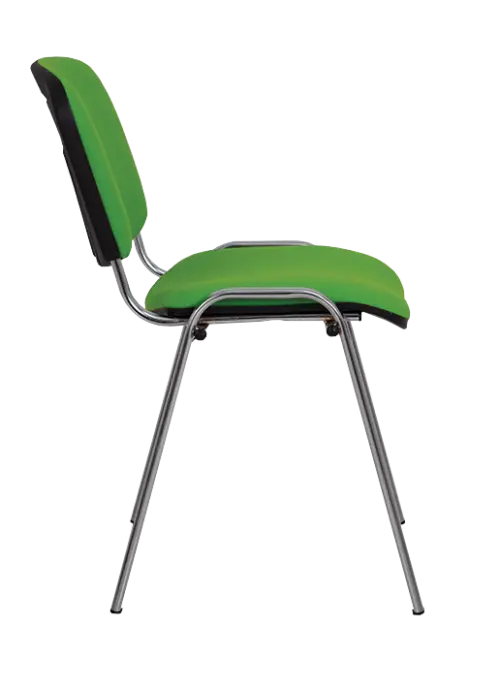 ANCONA CR židle konferenční, kostra chrom, látka zelená