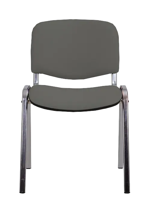 ANCONA CR židle konferenční, kostra chrom, látka šedá