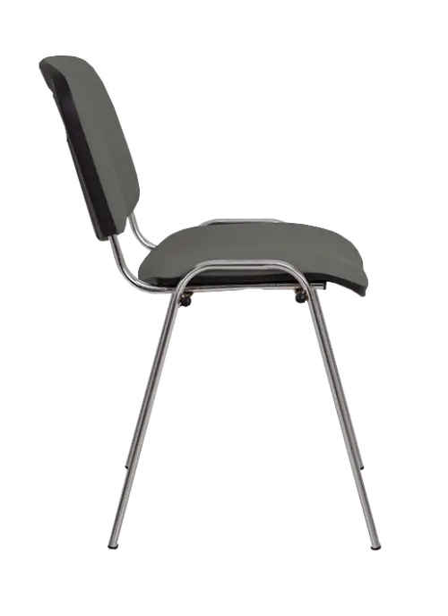 ANCONA CR židle konferenční, kostra chrom, látka šedá