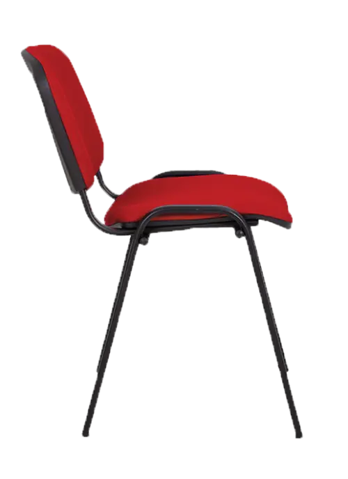 ANCONA N židle konferenční, kostra černá, látka červená