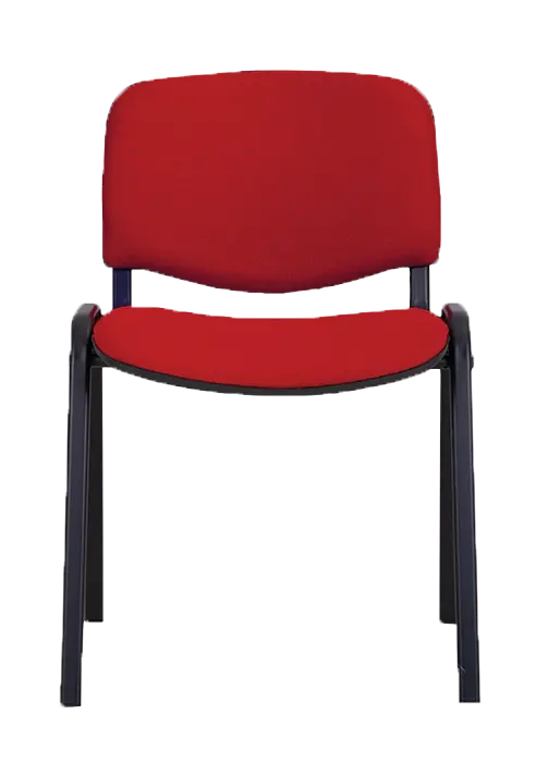 ANCONA N židle konferenční, kostra černá, látka červená