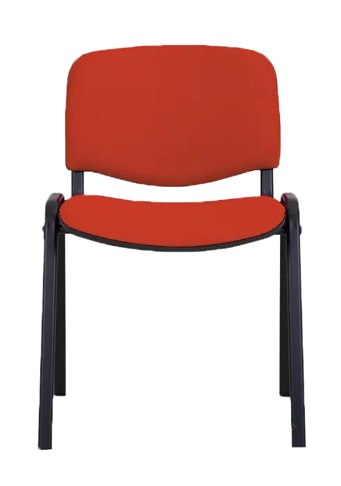 ANCONA N židle konferenční, kostra černá, látka oranžová