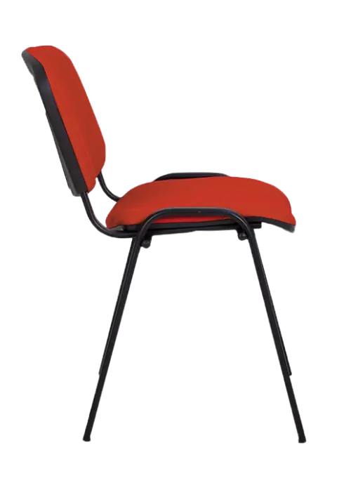 ANCONA N židle konferenční, kostra černá, látka oranžová