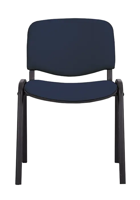 ANCONA N židle konferenční, kostra černá, látka tmavě modrá