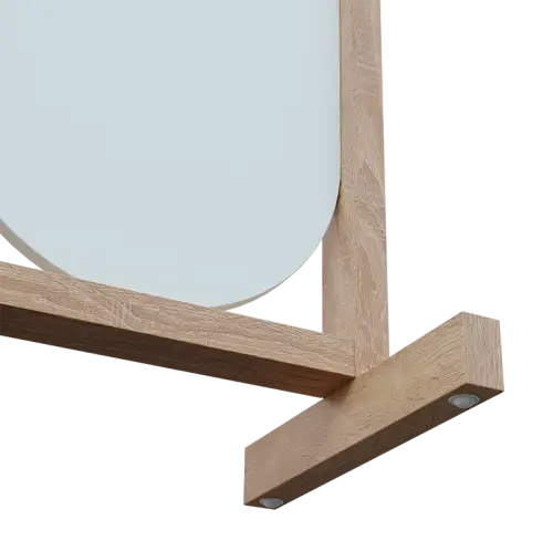 ATMOSFERE LINE 116, dřevěný 3-dílný paraván, mobilní, výška 1600 mm, rám dub bardolino, výplň smetanová