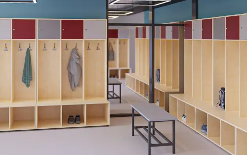 SZB - 180 - 80 šatní skříň s botníkem, 2-dvéřová, 1800x800x300/600 mm, korpus bílá, horní dvířka žlutá odio