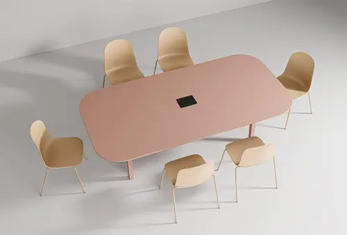 POLLY židle plastová, cihlově oranžová