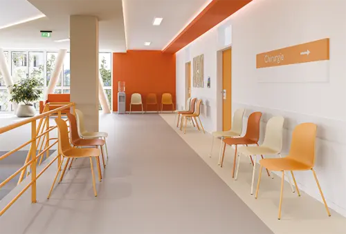 POLLY židle plastová, kovově modrá