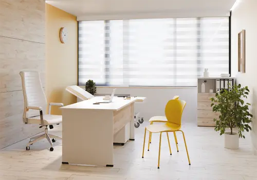 LEILA, židle plastová, pastelově zelinkavá