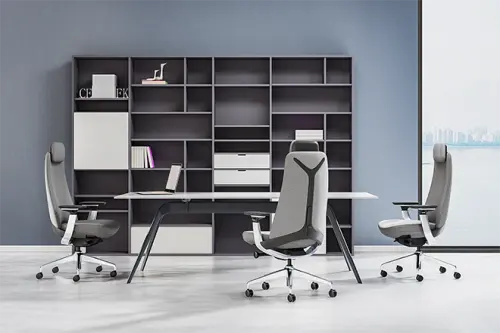 CALIMERA, židle kancelářská, kříž ALU, šedá