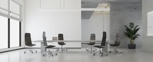 AURA LUX - AL, křeslo kancelářské, kříž ALU, černá kůže