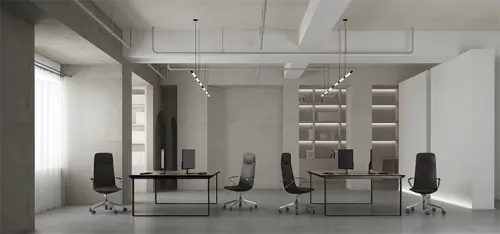 AURA LUX - AL, křeslo kancelářské, kříž ALU, černá kůže