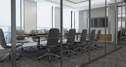 AURA MEETING, křeslo kancelářské, kříž ALU, černá kůže