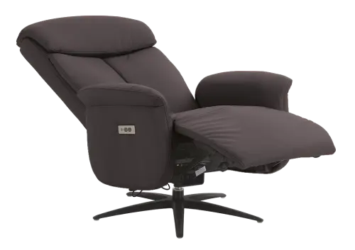 PARADISE - relaxační křeslo, ekologická kůže šedá