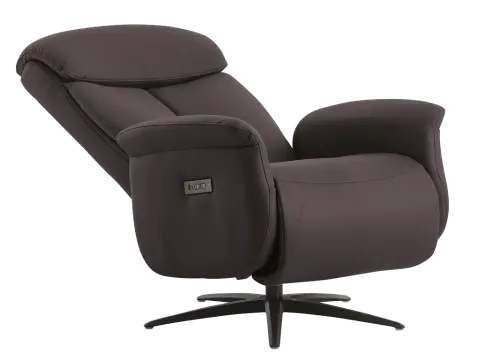 PARADISE - relaxační křeslo, ekologická kůže šedá