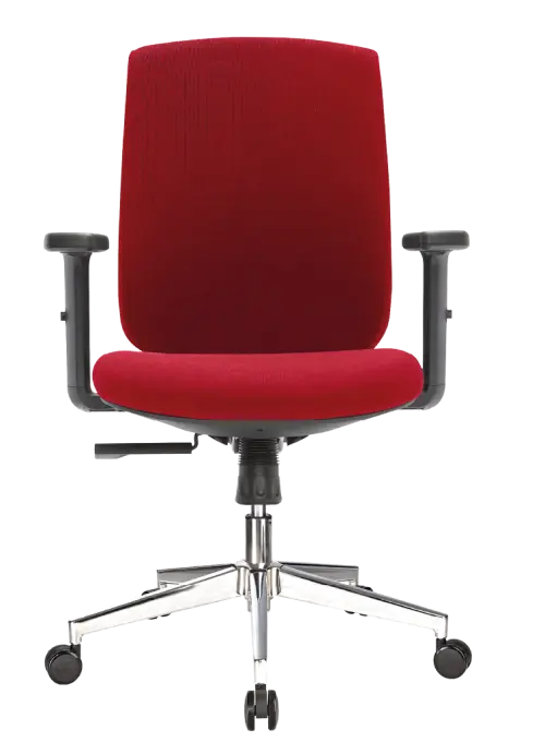 ESTER - židle kancelářská, kříž chrom, červená