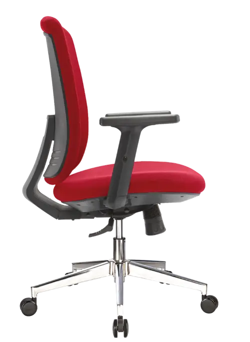 ESTER - židle kancelářská, kříž chrom, červená