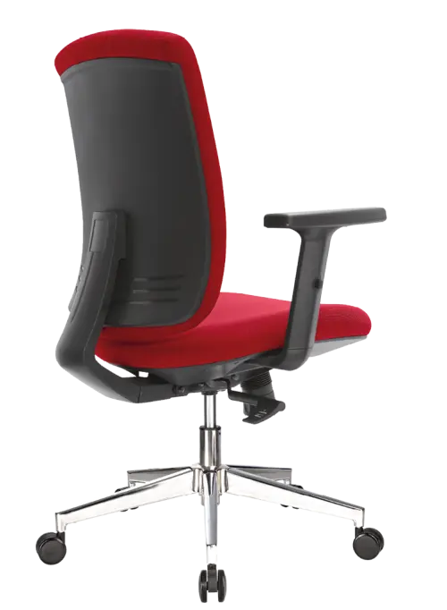 ESTER - židle kancelářská, kříž chrom, červená
