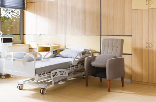 LIFT SENIOR 95, křeslo se zvedacím mechanismem sedáku, šedá látka