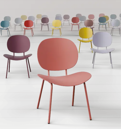 DUNA židle plastová, cihlová