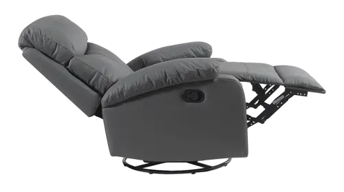 SAMBA, křeslo polohovací, ekologická kůže šedá